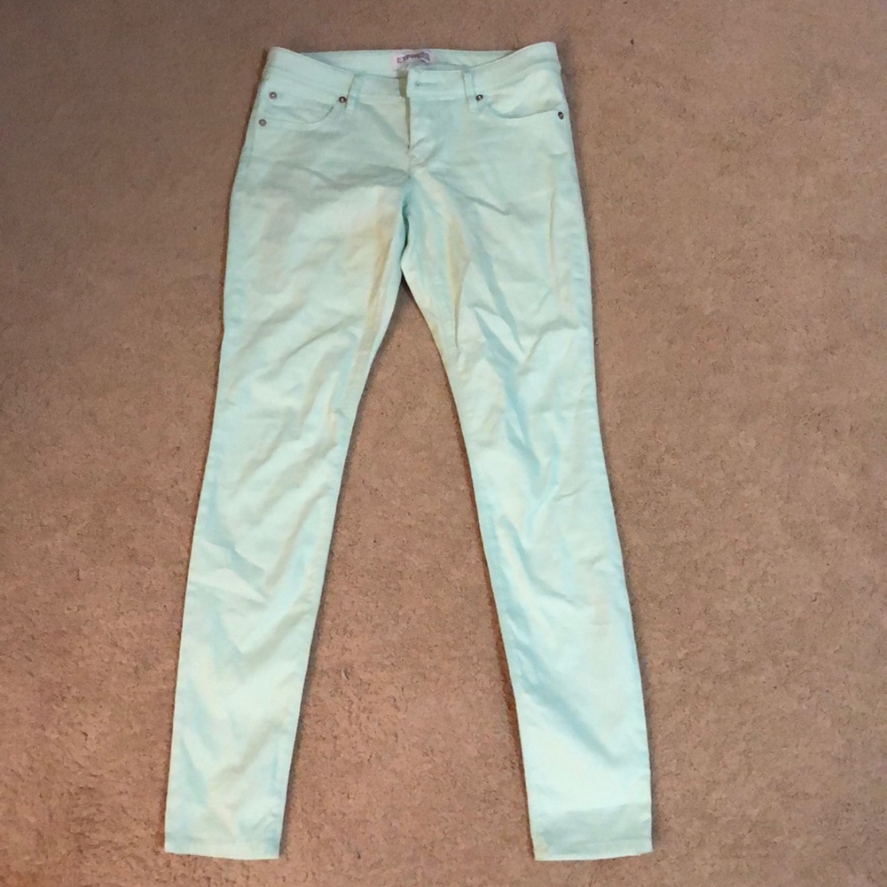 Mint colored jeans from express. Size 4